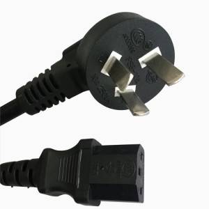 China approved 3 prong power cord