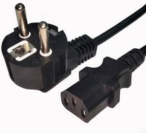 European C13 Power supply cord
