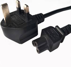 British plug BS1363A to IEC320 C5