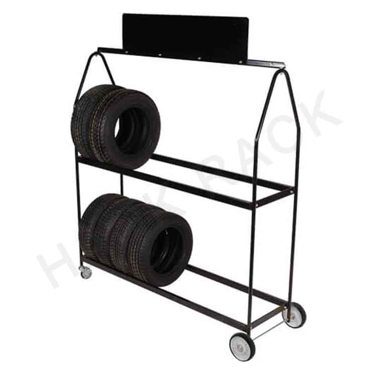 OEM Customized Wheel Stand Display -
 Tire Trolley – Hank