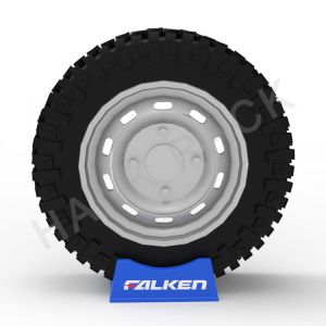 Point of Sale Advertising Wheel Tire Holder Rack Plastic Adjustable FALKEN Tire Display Stand