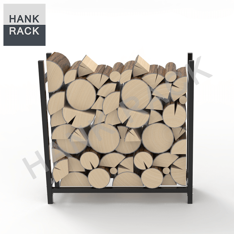 Indoor 4ft Firewood Holder Stand Stacker Steel Fireplace Wood Log Rack Featured Image