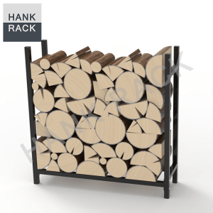 Indoor 4ft Firewood Holder Stand Stacker Steel Fireplace Wood Log Rack