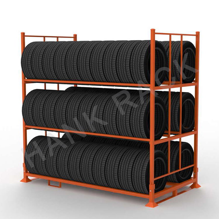18 Years Factory Stackable Pallet Racking -
 FOLDING TYRE PALLET FOR CAR, BUS AND TRUCK TYRES 3 LEVELS TIRE RACK – Hank