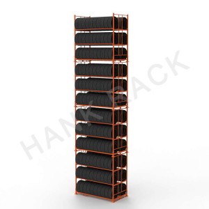 FOLDING TYRE PALLET FOR CAR, BUS AND TRUCK TYRES 3 LEVELS TIRE RACK