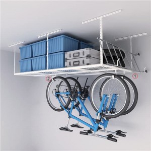 Adjustable Garage Ceiling Organization System FLEXIMOUNTS 4×8 Overhead Garage Storage Rack