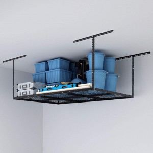 Adjustable Garage Ceiling Organization System FLEXIMOUNTS 4×8 Overhead Garage Storage Rack