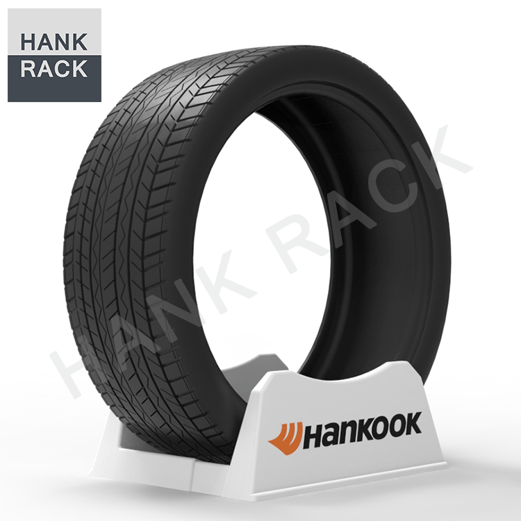 2 piece Plastic Passenger Tire Stands Tyre Wheel Display HANKOOK Tire Rack Featured Image