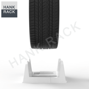 2 piece Plastic Passenger Tire Stands Tyre Wheel Display HANKOOK Tire Rack