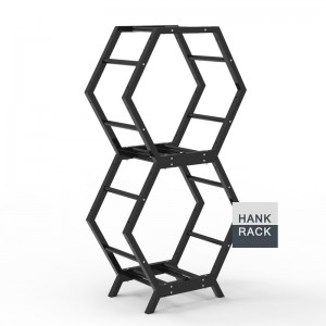 Honeycomb Shape Display Stand for Car Wheel Rims Hexagonal Wheel Rack