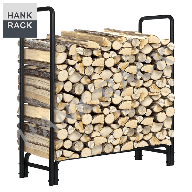 China wholesale Floating Wall Shelf -
 Firewood Holder Stand Stacker Tubular Steel Fire Wood Log Rack – Hank