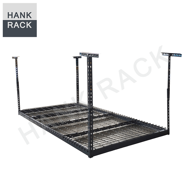2019 China New Design Slatwall S Hook -
 Ceiling Mounted Rack System Garage Organizer Storage Shelving Overhead Rack – Hank