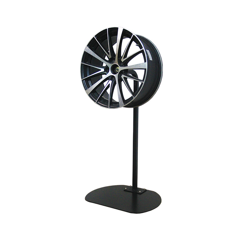 Rotating car rim display rack stand spinning wheel display Featured Image