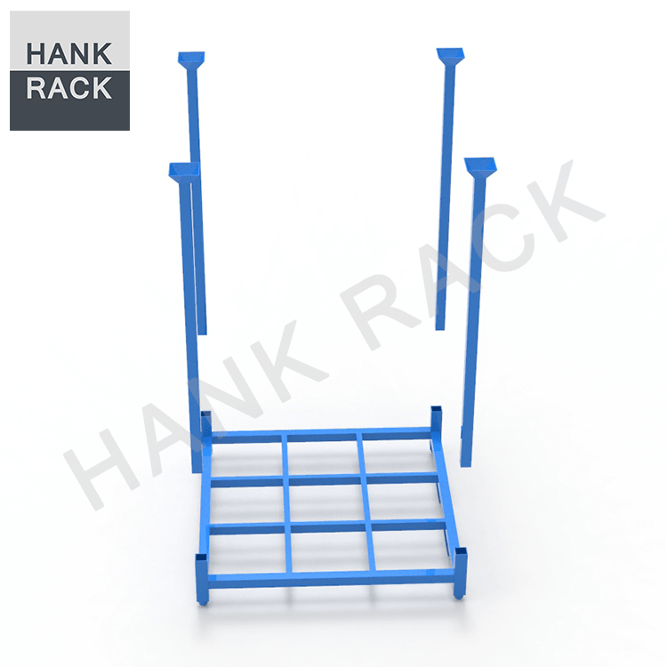 Foldable stackable metal container