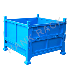 Half Open Turnover Box Auto Parts Transport Steel Container