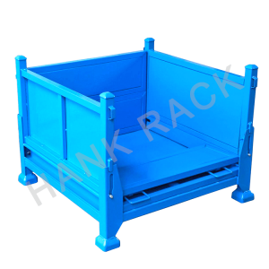 Half Open Turnover Box Auto Parts Transport Steel Container