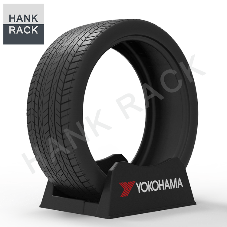Good Wholesale Vendors Tyre Insert Pvc – YOKOHAMA Tire Display Stand Plastic Tire Holder Tyre Rack – Hank