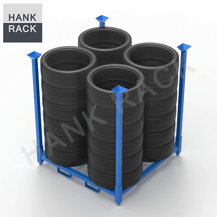 Best Price for Pallet Stack Rack -
 Tire Dealer Distributor Warehouse Stacking Tire Rack – Hank