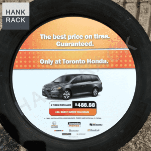 Car Tyre Signage Center Insert Tire Advertising Board