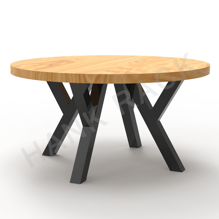 Hot-selling U Shaped Table Legs -
 Heavy table top support steel table foot black Y shape table leg base – Hank