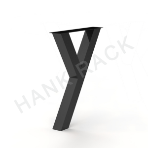 Heavy table top support steel table foot black Y shape table leg base
