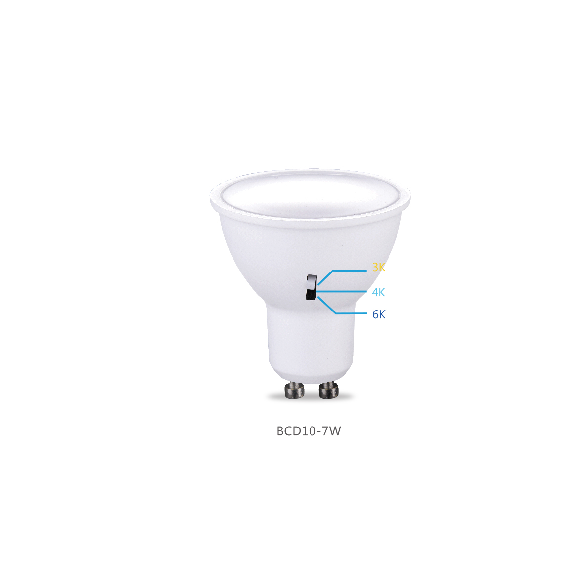 Factory Price For Yellow Light Bulb - 3CCT Patent Bulb BCD10-7W – HANNORLUX