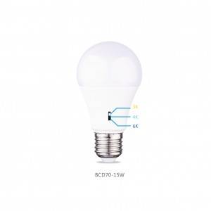 Discount wholesale Led Filament Vintage Bulb - 3CCT Patent Bulb BCD70-15W – HANNORLUX