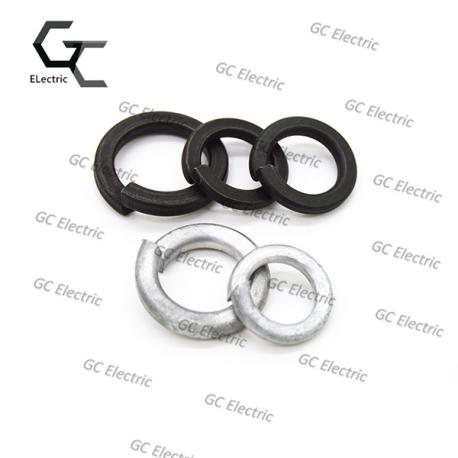 Big Discount Flat Round Washer - High quality black carbon steel spring lock washers with ISO9001 certification passed – Ge Cheng