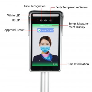 Floor-Standing Support Multiple Languages Attendance Function Face Recognize Smart Temperature Thermal Camera