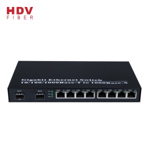 Chiny Dostawca 2 porty SFP 8 portów Ethernet Przełącznik światłowodowy 10/100 / 1000M Media Converter