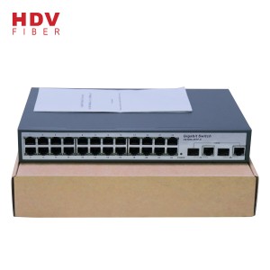 Factory grossist billiga Network Oem Ethernet 24 port fiber switch