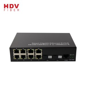 Factory Sales 8 Port Gigabit Managed Switch With 2 Fiber Optic Interface