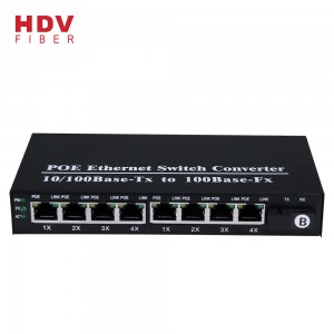 1*100M Optical Fiber and 8 * 10/100Base-Tx Rj45 Port Manageable Ethernet Poe Network Switch Price