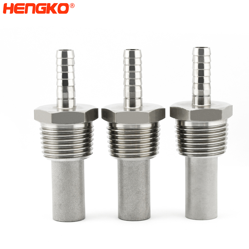 2 Micron Inline Oxygenation Diffusion Stainless Steel Aeration Stone 1/2 NPT 