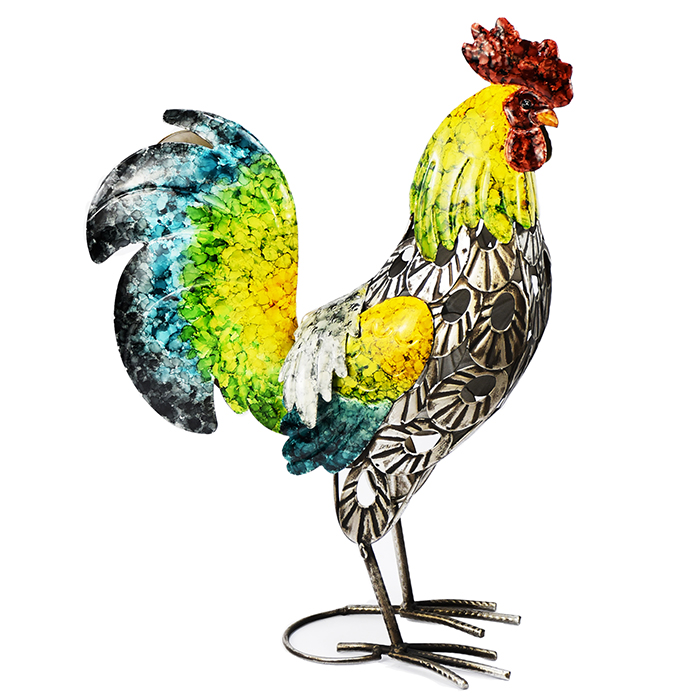 Hot-Selling Colorful Rooster-Shaped Garden Decoration Animal Home Decoration