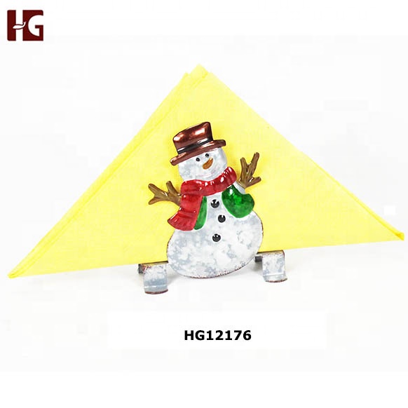 Christmas snowman paper towel holder iron crafts