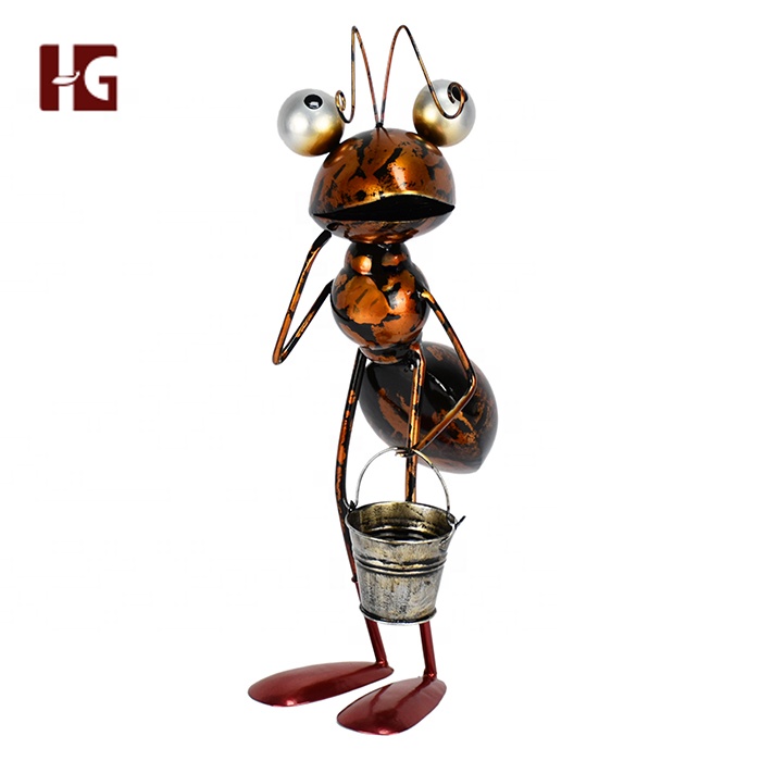 Hot-Selling Garden Animal Cute Style Metal Big Eyes Ant For Home Decoration