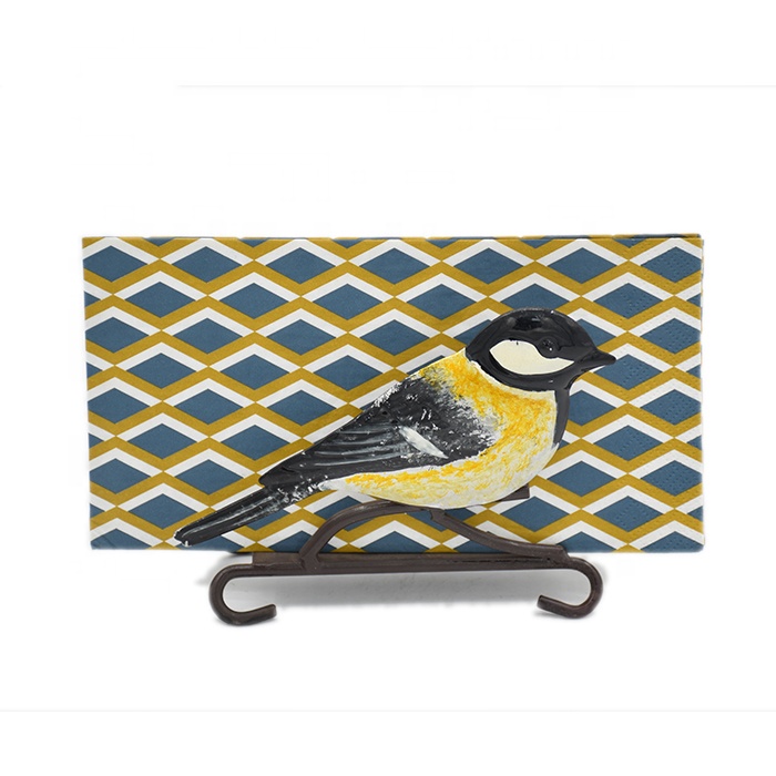Hot Selling Cute Home Decor Family Decor Bird Shape Animal Metal Tissue Holder