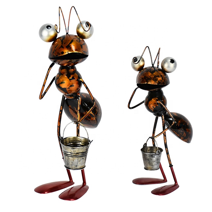 Hot-Selling Garden Animal Cute Style Metal Big Eyes Ant For Home Decoration