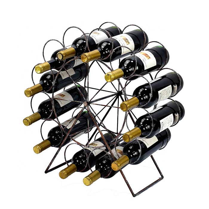 Ferris Wheel Metal Wine Rack