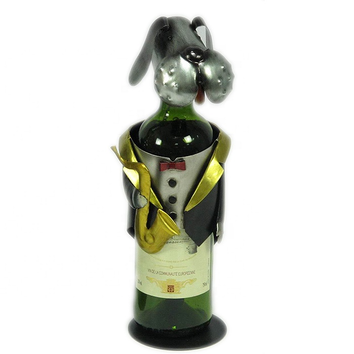New Table Dog Wine Bottle Holder Art and Craft