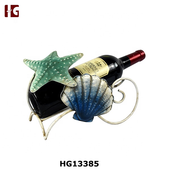 New Decorative Ocean Style Metal Wine Bottle Holder