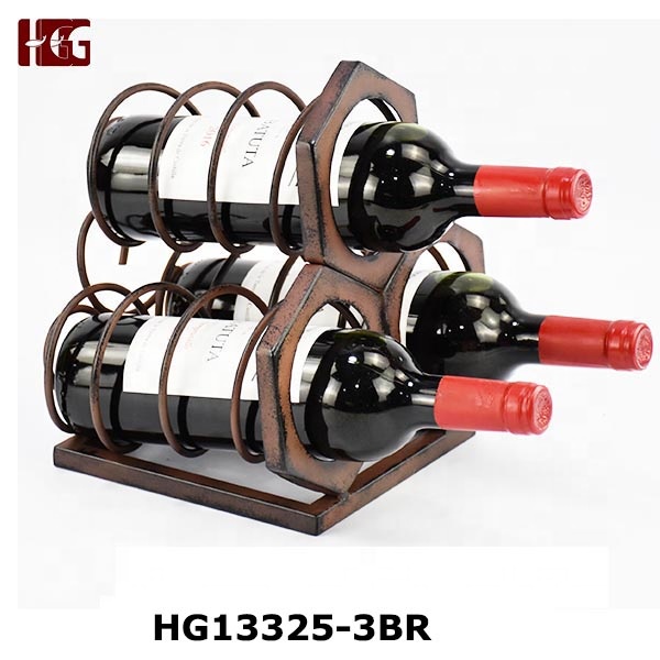 Metal geometric wine rack