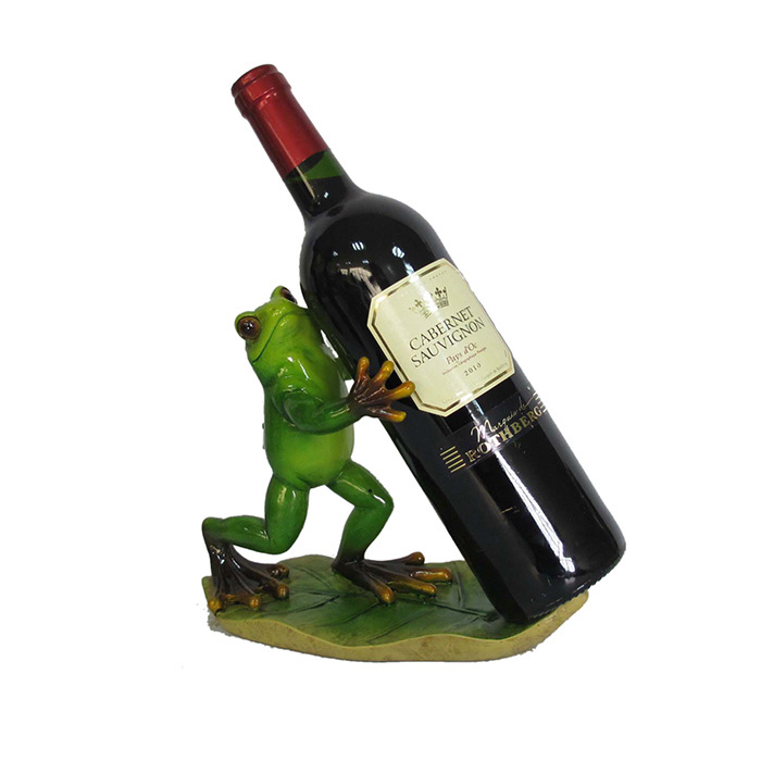 Hot Sell Frog-Shaped Resin Wine Bottle Holders Decoration Figure