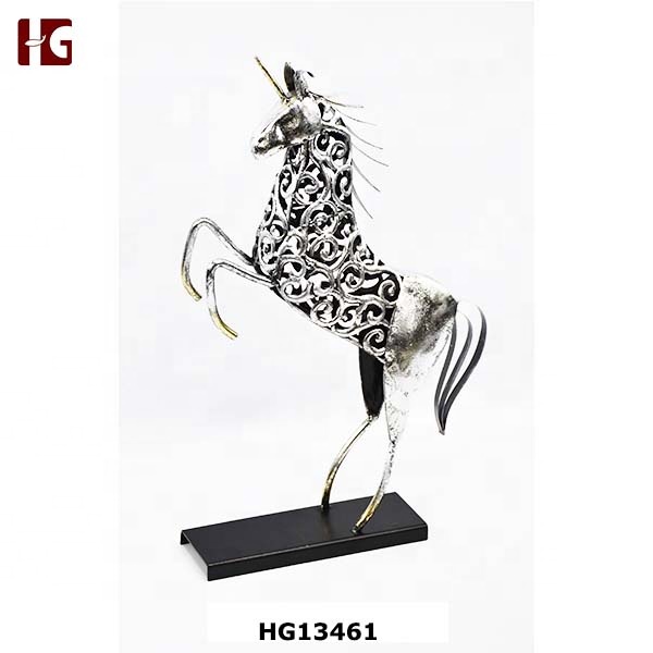 Iron silver unicorn pendant