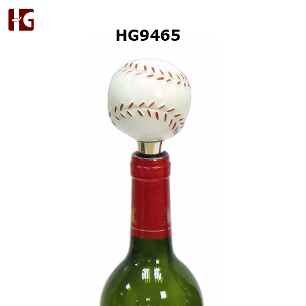 Souvenir Gift Metal Baseball Wine Bottle Stopper