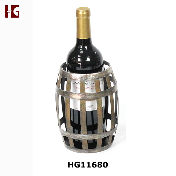 Wine Barrel Shape Metal Wine Holders