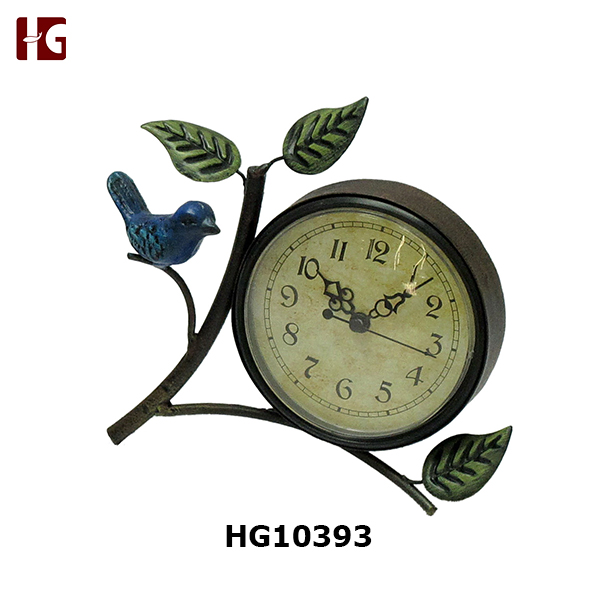 Wholesale Antique Bird Clock Metal Crafts