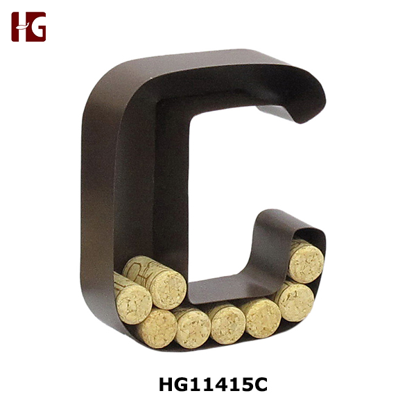 Alphabet Letter C Metal Cork Holder