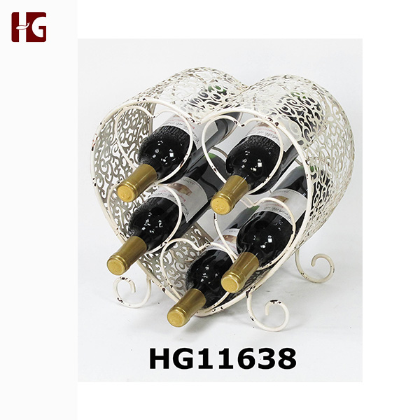 New Product Heart Shape Wine Rack Wedding Decoration